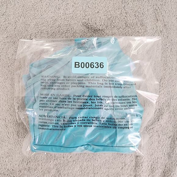 SHEKINI Swimsuit Womens S Blue Metallic V-Neck Crossback One Piece Shiny Mermaid - Picture 11 of 11